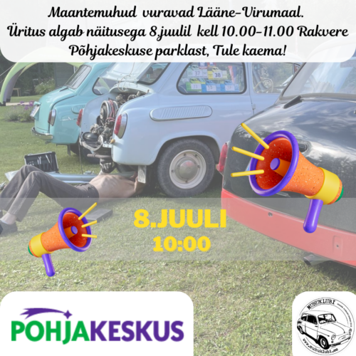 Maanteemuhu näitus Rakvere Põhjakeskuse parklas